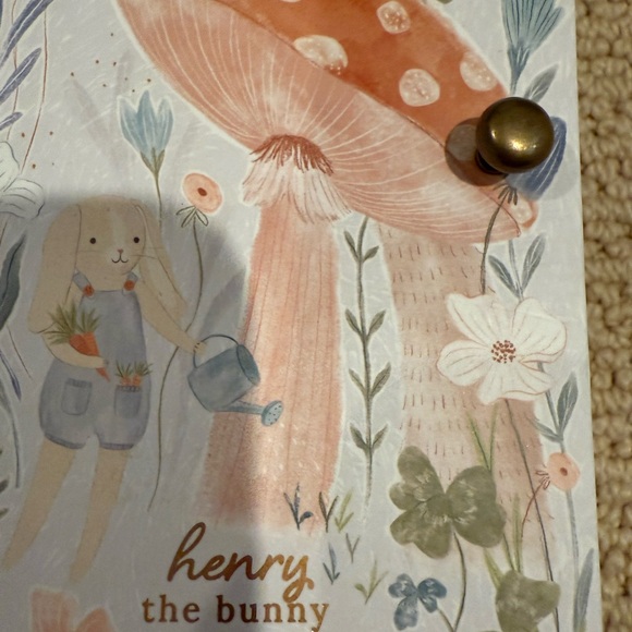 Adorable Knit Bunny Toy in Cream and Blue Cuddle + Kind Mini Henry - Picture 5 of 10